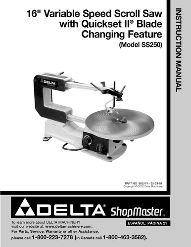 Delta ss250 variable speed - delta,