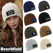 Beechfield Personalised Beanie Cuffed Knit | Custom Named Logo | Warm Unisex Hat