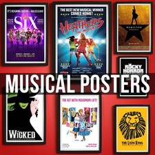 Musical Theatre Posters Retro Vintage Broadway Wall Art Poster Prints Pictures