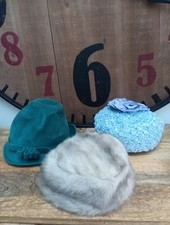 Three vintage hats - three, 1940's