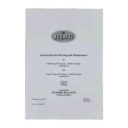 Bugatti instructions for - bugatti,