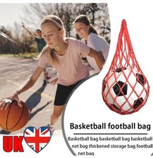 Basketball Net Bag, Mesh Storage Ball Net Bag, Portable Ball Net, Red