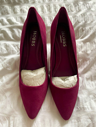 Hobbs purple suede court shoes - suede,