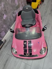 Girls Pink Mini Cooper 6V Electric Ride On Car with Remote Control Outdoor