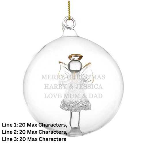 Personalised glass christmas - personalised,