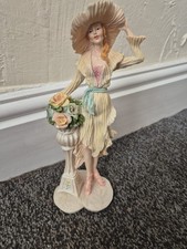 Statue Prcaline Lady Figurine Good. Condition