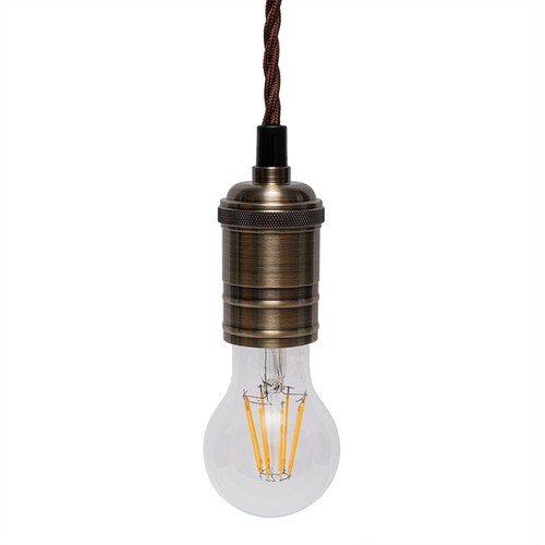 Edison antique brass pendant - edison,