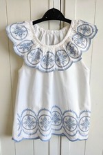 George Girl's White & Blue