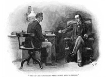 Vintage Sherlock Holmes Illustration - 'The Final Problem' -  Art Print