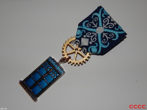 Steampunk medal pin - steampunk,