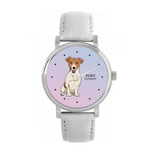 Toff London TLWS-27616 Ladies Beige Jack Russell Terrier Dog Watch
