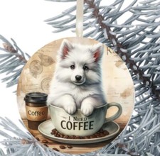 Samoyed Dog Hanging Bauble