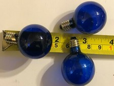 3x BLUE 2.4v 0.12A 0.288W SCREW-IN XMAS CHRISTMAS TREE COLOUR BUBBLE LIGHT BULBS