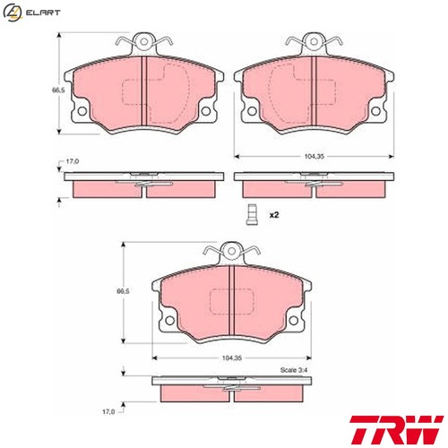 Brake pad set - brake,