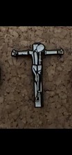 Crucified skinhead Pin Badge
