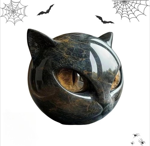 Luxury black cat stone - black,