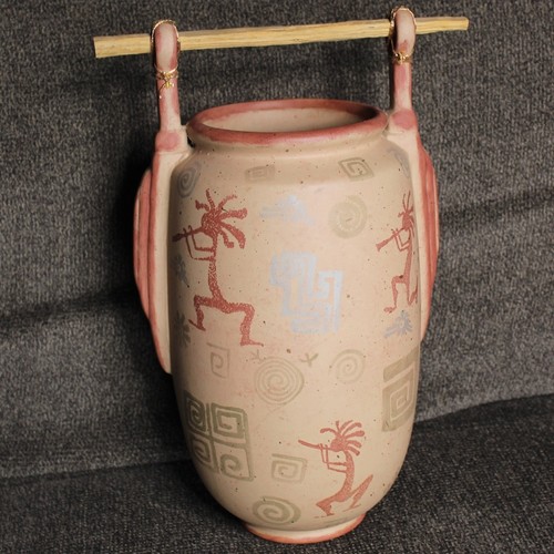 Studio art pottery vase signed - vase,