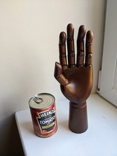 Vintage Wooden Haberdashery Articulated Display Hand, Period Finish. Excell Cond