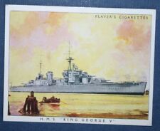 HMS KING GEORGE V    Battleship   Vintage 1939 Illustrated Card  LE01M