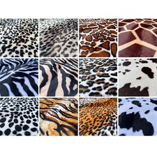 Animal Print Velboa Faux Fur Soft Wave Velour Craft Upholstery Furnishing Fabric