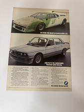 Original E28 BMW M535i 5 Series BMW M1 Magazine Advert Poster Wall Art Retro