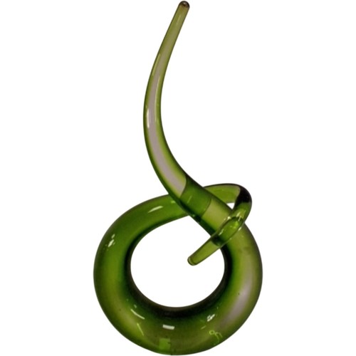 Green blown glass abstract - green,