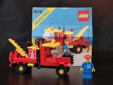 Lego 6674 - Crane Truck – 1988 - Complete, With Booklet - Classic Town Wrecker