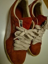 PUMA STATES RED SUEDE TRAINERS