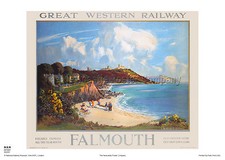 FALMOUTH CORNWALL TRURO POSTER RAILWAY RETRO VINTAGE TRAVEL ADVERTISING ART 