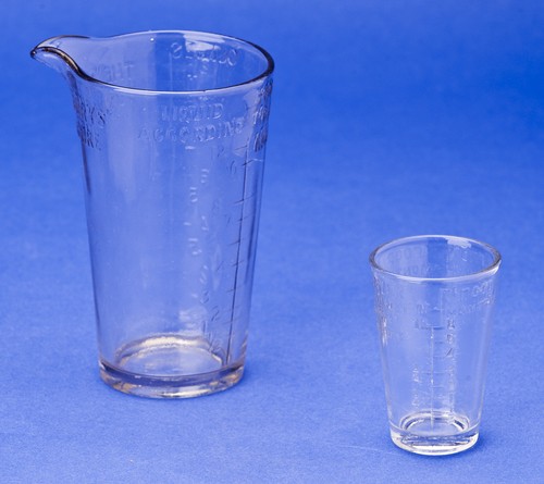 Vintage glass measures - glass, for