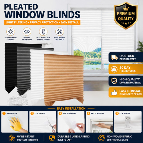 Pleated blinds cordless - pleated,