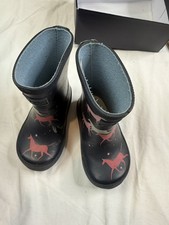 Joules Unisex Navy Printed Welly UNICORN Rain Boot Size 5 A020322