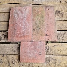 4no Reclaimed Russell Concrete Red  Plain Tiles 10.5" X 6.5" 