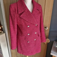 Zara Fuchsia Tweed Coat