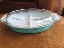 Vintage JAJ Turquoise Pyrex
