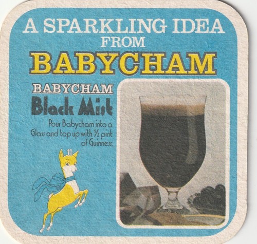 Beer mat babycham black - beer,