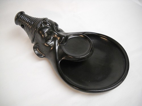 1950 black pottery african - black,