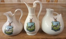 Vintage crested china jugs - china,