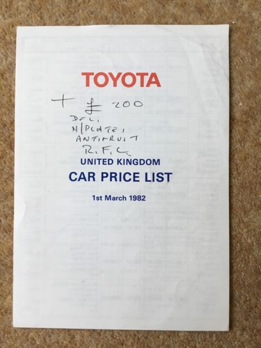 Toyota range orig 1982 mkt - range,