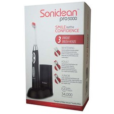 SONICLEAN PRO 3000  Rechargeable Electric Toothbrush with 3 heads BOXED