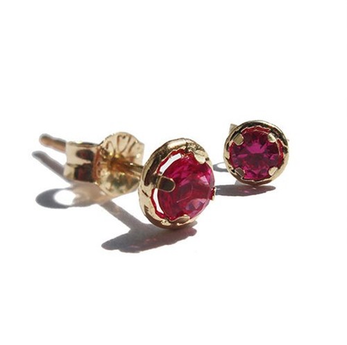 New 750 gold stud earrings - new,