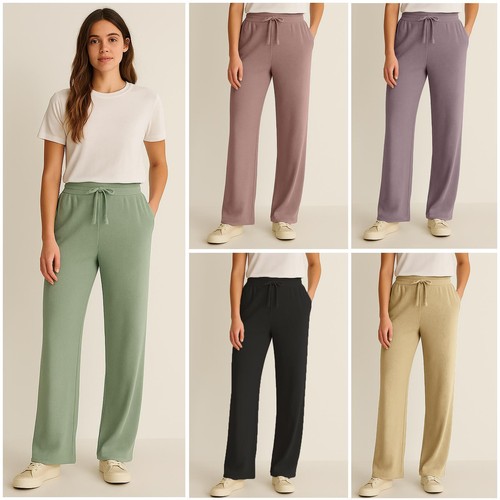 Ladies ribbed trousers womens - ladies,