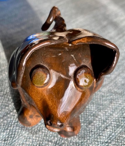 Glazed studio pottery - glazed, pig.