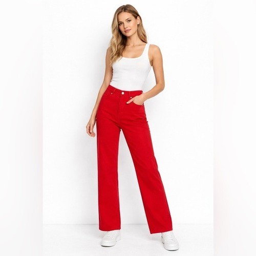 Zara wide leg mid - rise, full