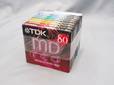 10 TDK 80 Mins Colour Minidisc New Sealed MD80 Recordable MD Minidisk