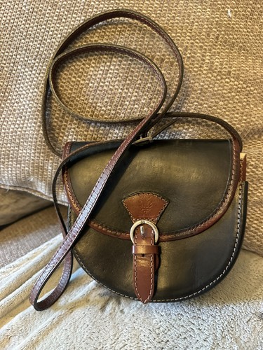 Italian leather saddle bag - saddle,