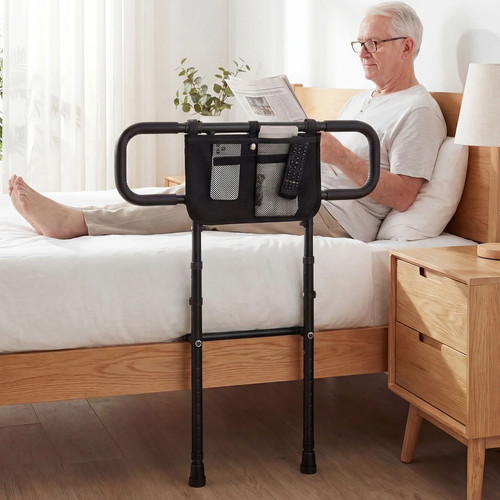 Foldable bed rail seniors - rail,