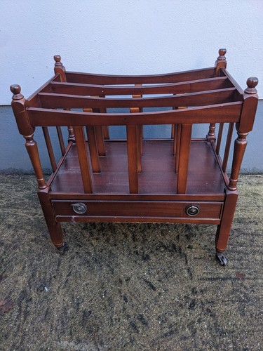 Vintage mahogany magazine - magazine, rack