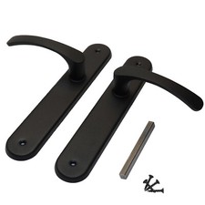 Door Handle Set with Sleek Lever Design and Backplate Modern Interior Doors NEW