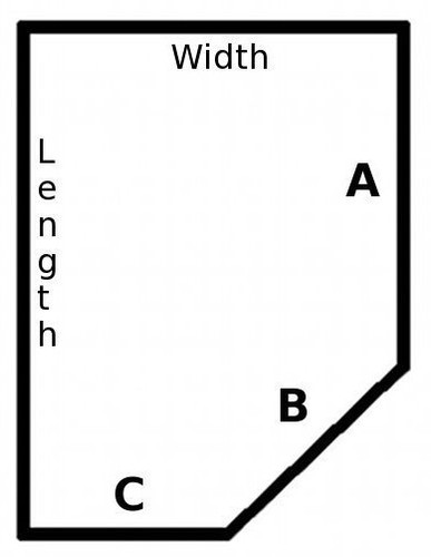 Corner cut caravan - cut, mattress